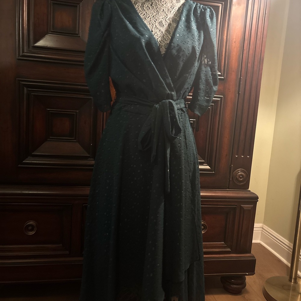 Tommy Hilfiger Teal Patterned Dress